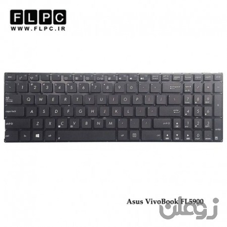  کیبورد لپ تاپ ایسوس Asus VivoBook FL5900 Laptop Keyboard مشکی-اینتر کوچک-بدون فریم