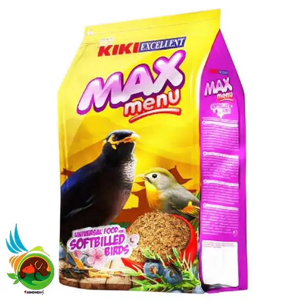  غذای مرغ مینا کیکی kiki Max Menu وزن 1 کیلوگرم