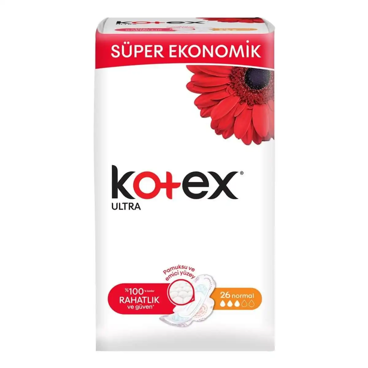  نوار بهداشتی کوتکس Kotex ترکیه سایز کوچک بسته 26 ع