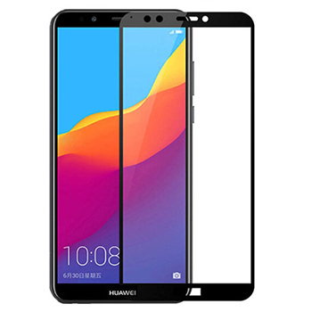  محافظ صفحه نمایش شیشه ای تمام چسب هواوی Full Glass Screen Protector Huawei Y7 Prime 2018