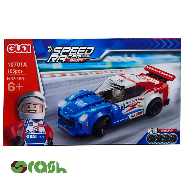 اسباب بازی ساختنی لگو ماشین مسابقه ای مدل Gudi speed racer کد ۱۰۷۰۱a